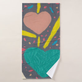 Celebra el juego de toallas de baño de amor