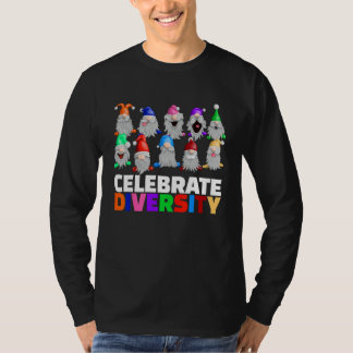 Celebra la diversidad divertida de la camiseta de 