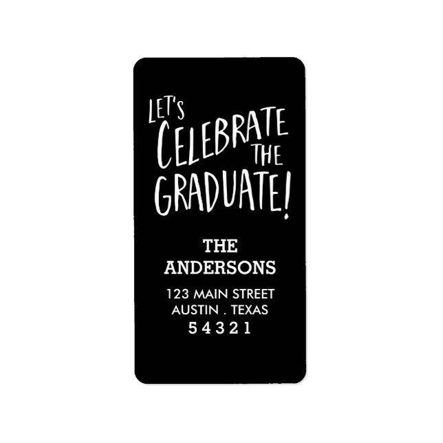 Celebra la etiqueta de dirección vertical graduada (Frente)