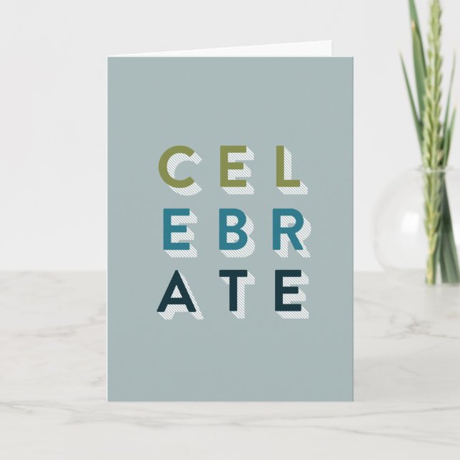 Celebra la tarjeta de cumpleaños, tarjeta de cumpl (Anverso)