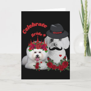 Celebra la tarjeta de felicitación de novia y de G