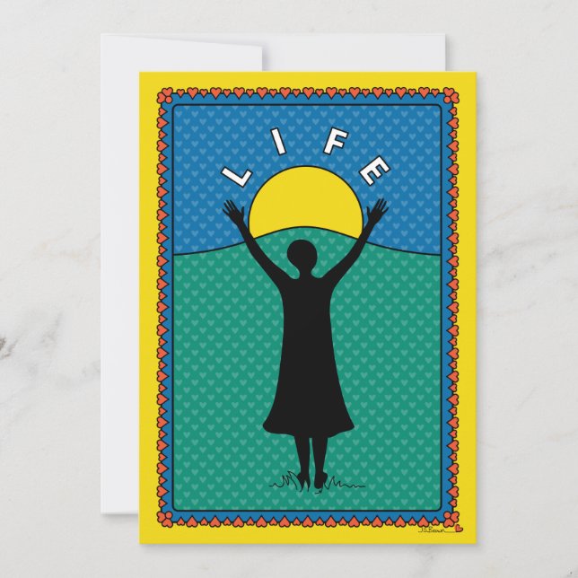 Celebra la tarjeta Life_B_Flat 5"x7" (Anverso)