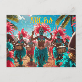 Celebra la tarjeta postal de estilo aruba