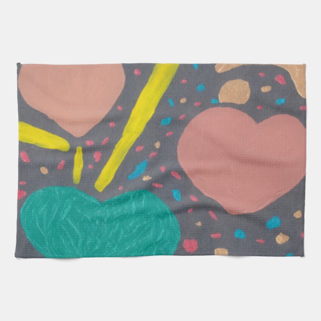 Celebra la toalla de la cocina de amor (Horizontal)