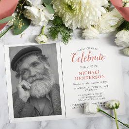 Celebra La Vida De | Invitación De Funeral Memoria