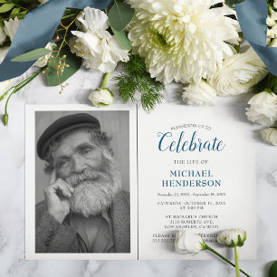Celebra La Vida De   Invitación De Funeral Y Memor