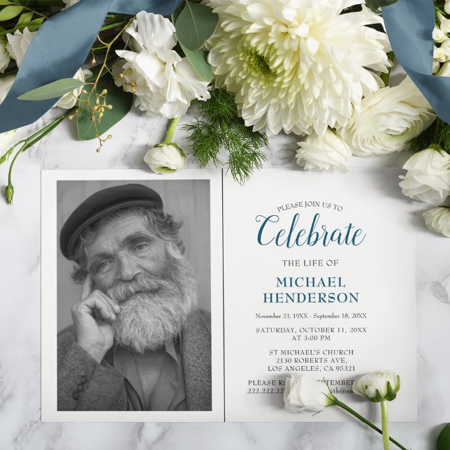 Celebra La Vida De | Invitación De Funeral Y Memor (Subido por el creador)