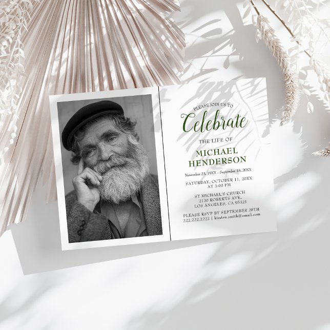 Celebra La Vida De | Invitación De Funeral Y Memor (Subido por el creador)