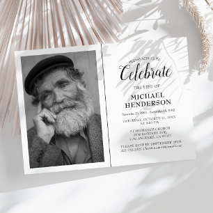 Celebra La Vida De Invitación De Funeral Y Memor