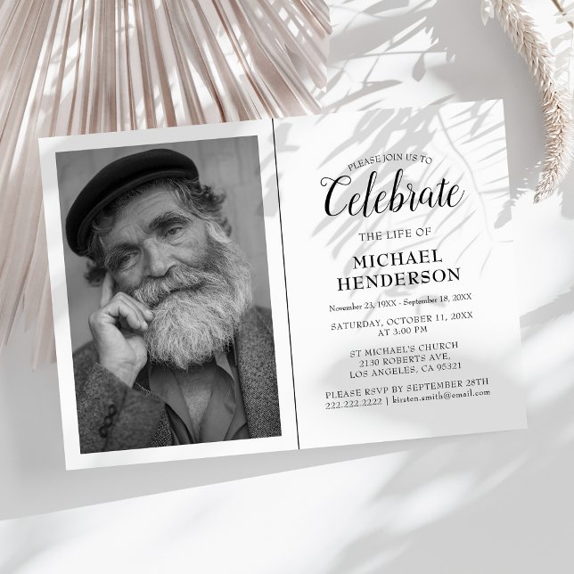 Celebra La Vida De | Invitación De Funeral Y Memor (Subido por el creador)