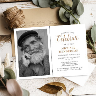 Celebra La Vida De   Invitación De Funeral Y Memor