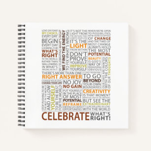 Celebra lo que es cuaderno cuaderno cuadrado derec