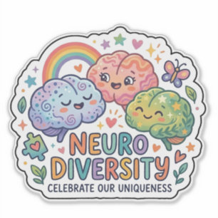 Celebra nuestra singularidad Pegatina neurodiverge