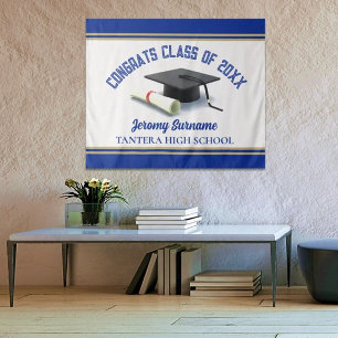 ¡Celebra! Tapiz de pared para fiesta de graduación