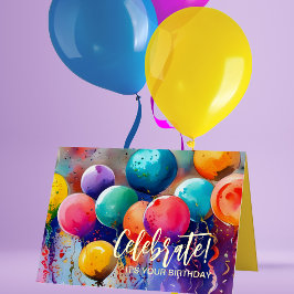 ¡Celebra! Texto personalizado de cumpleaños o cual
