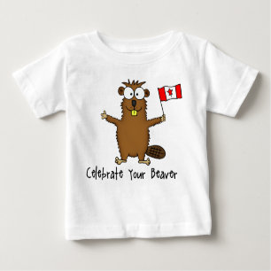 Celebra tu camiseta de bebé castor