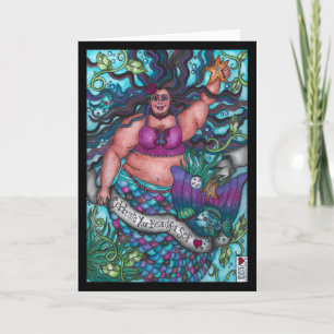 Celebra tu hermosa tarjeta de sirena autograsas