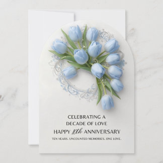 Celebra una Década de Amor Tarjeta de Aniversario 
