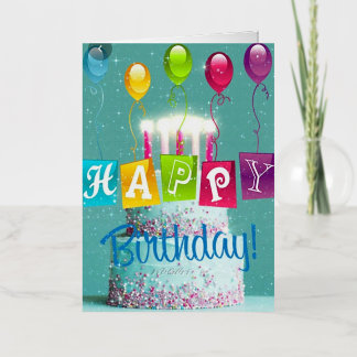 Celebra Velas y Globos de Tarta de Cumpleaños 