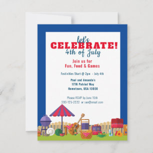 CELEBRACIÓN 4 de Julio Invitación de Picnic