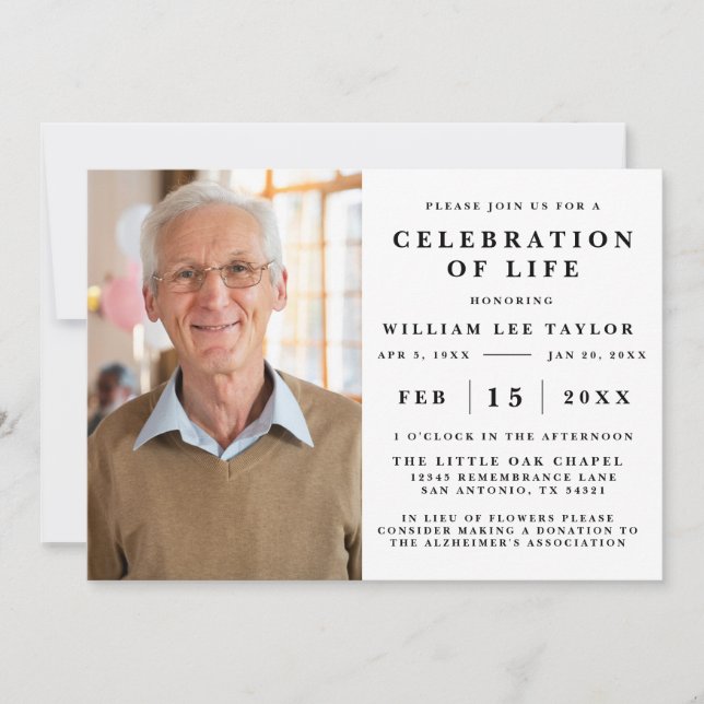 CELEBRACIÓN CLÁSICA DE LA INVITACIÓN MEMORIAL DE V (Anverso)