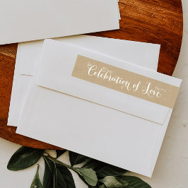 Celebración de Amor de Boda Rústica Kraft