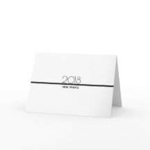 Celebración de Año Nuevo minimalista | Tarjeta med