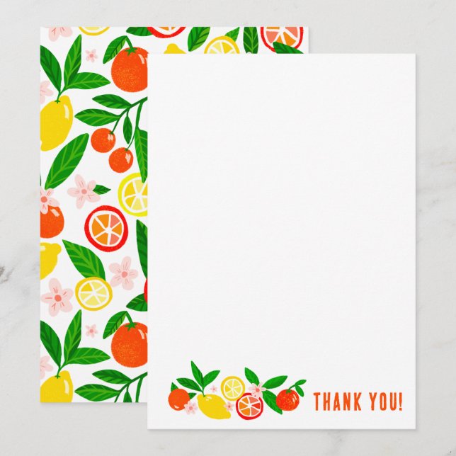 Celebración de Cítricos Color Personalizado Nota e (Anverso / Reverso)
