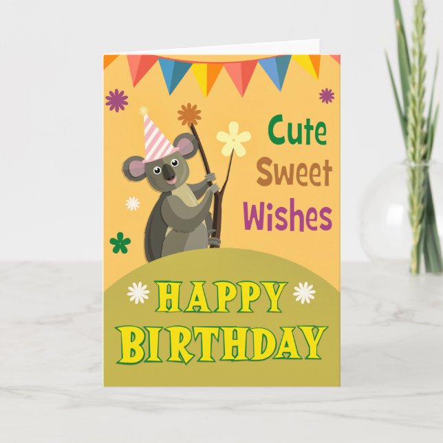 Celebración de cumpleaños con tarjeta de felicitac (Anverso)