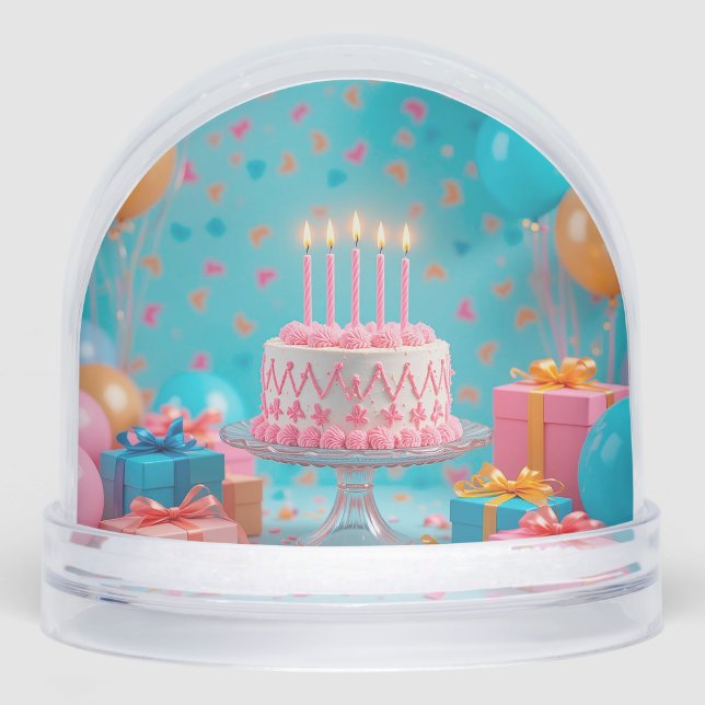 Celebración de Cumpleaños con Torta Iluminada con  (Anverso)