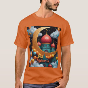 Celebración de Eid Mubarak con camiseta de los hom