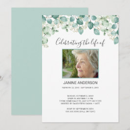 Celebración de Eucalyptus Life foto Invitación