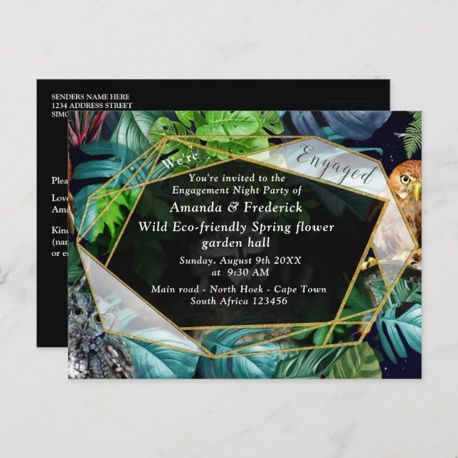 Celebración de fiesta en vivo por la noche Tarjeta (Anverso / Reverso)