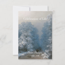 Celebración de invierno de la Invitación funeraria