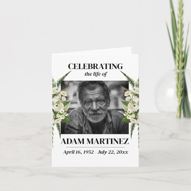 Celebración De Invitación Funeral De La Floral De  (Anverso)