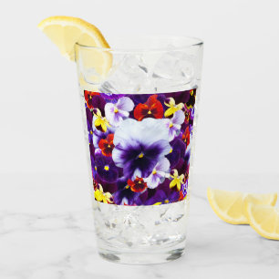Celebración de la flor de color, vaso de bebida