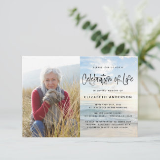 Celebración de la invitación a funerales de foto d