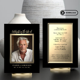 Celebración de la invitación a la FOTO negra de or