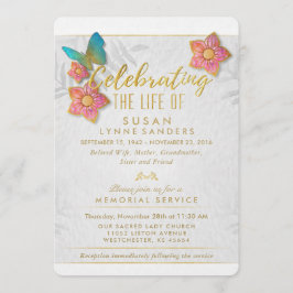 Celebración de la invitación a la mariposa floral