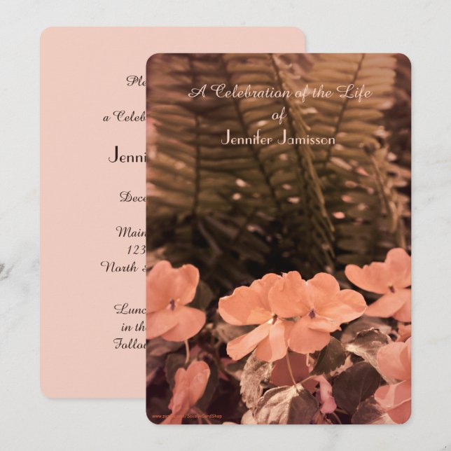 Celebración de la invitación a la vida, flores pas (Anverso / Reverso)