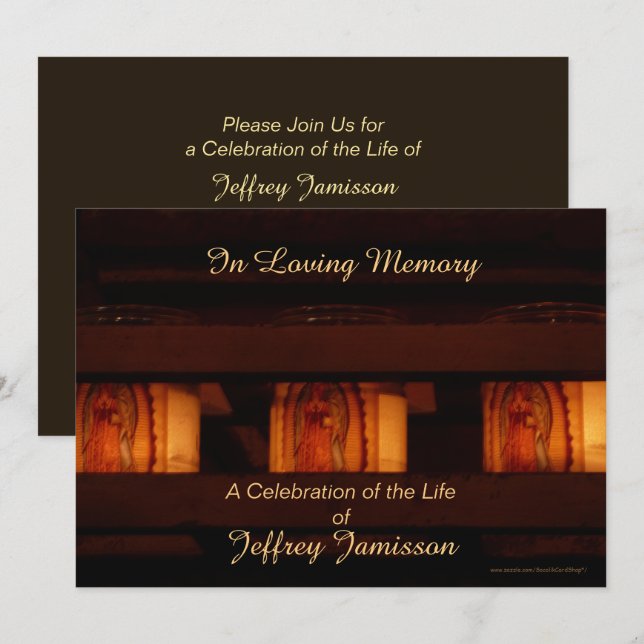 Celebración de la invitación a la vida, velas conm (Anverso / Reverso)