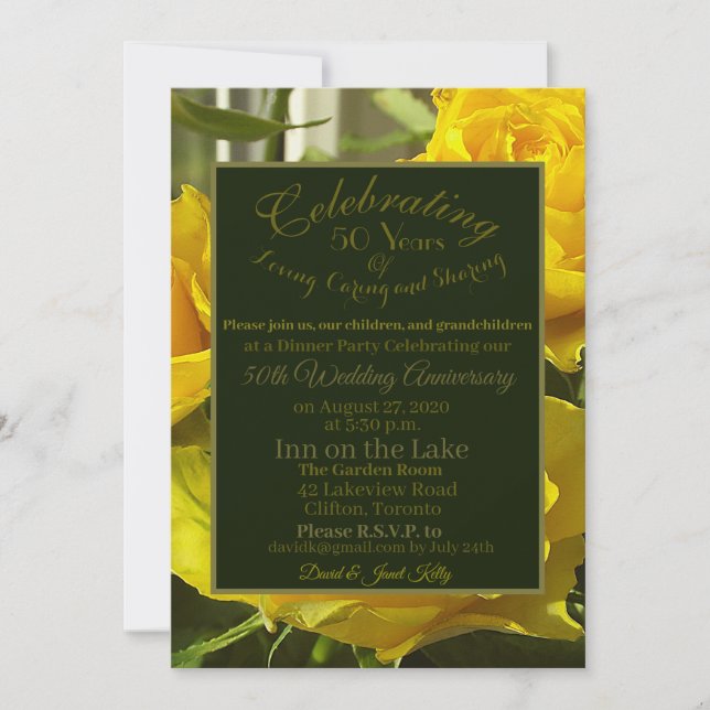 Celebración de la invitación al 50 aniversario Bod (Anverso)