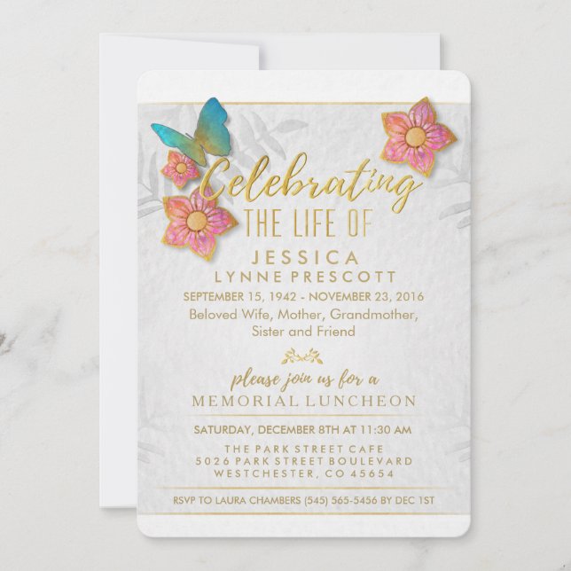 Celebración de la invitación al almuerzo mariposa  (Anverso)