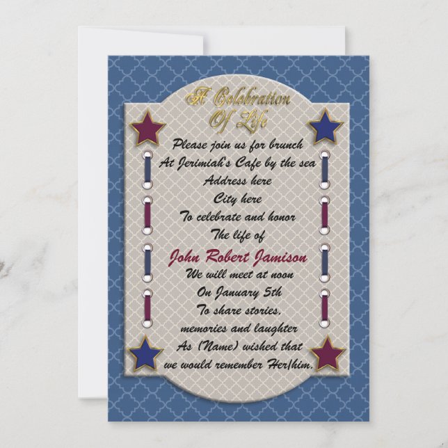 Celebración de la invitación conmemorativa de la v (Anverso)