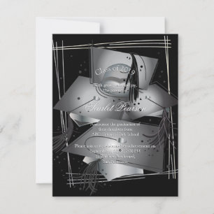 Celebración de la Invitación de graduación en blan