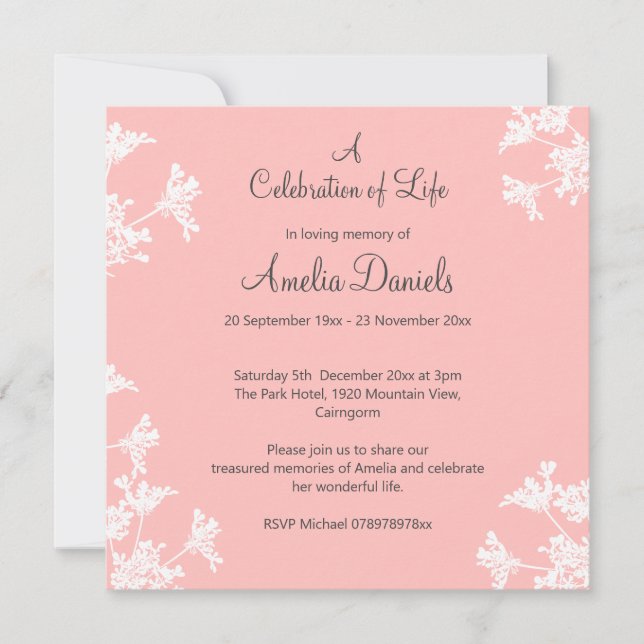 Celebración de la Invitación de la Vida de la Flor (Anverso)