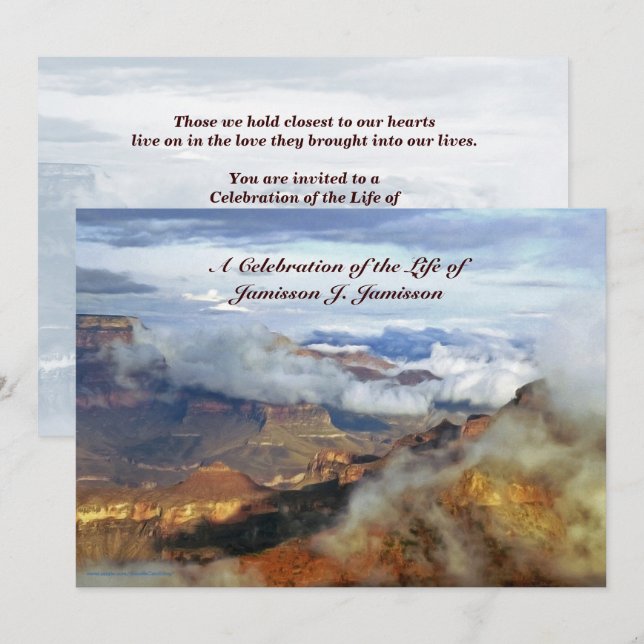 Celebración de la invitación de la vida, nubes del (Anverso / Reverso)