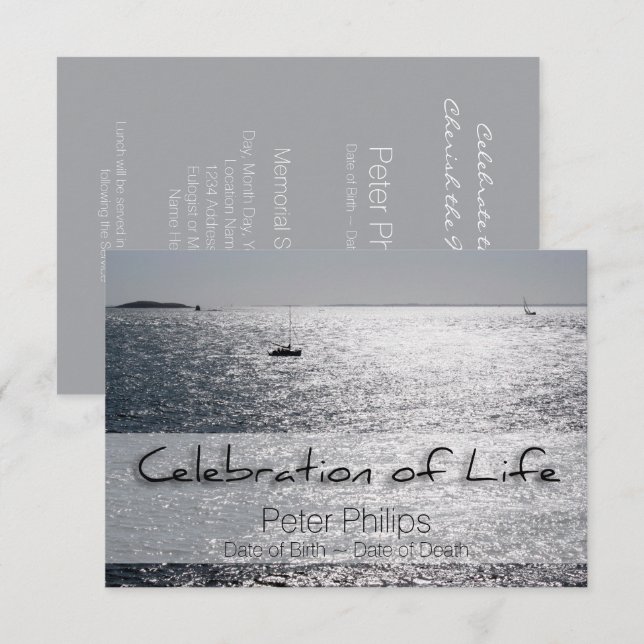 Celebración de la Invitación del funeral de la vid (Anverso / Reverso)