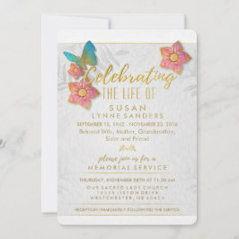 Celebración de la invitación floral de la mariposa
