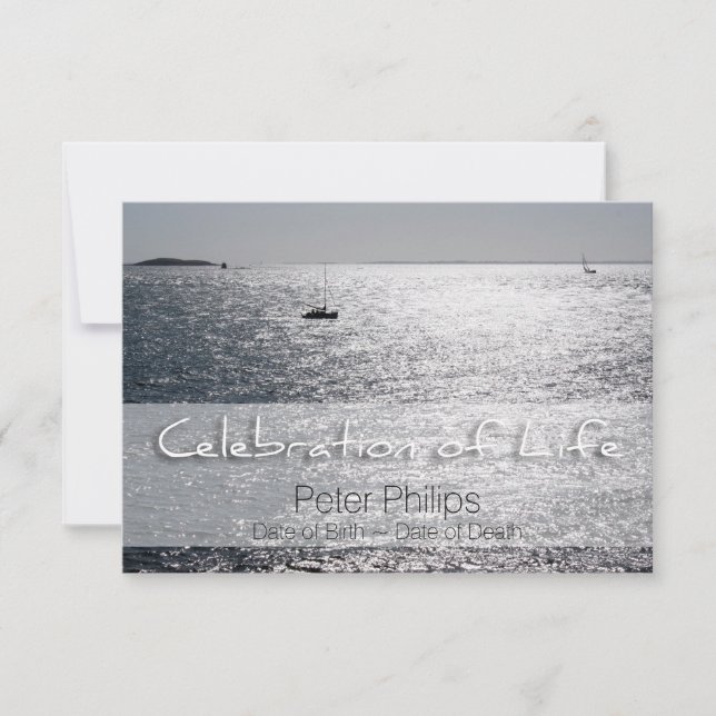 Celebración de la Invitación funeral de la vida en (Anverso)